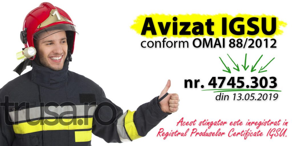 Stingator cu pulbere ABC tip P6 Avizat IGSU conform OMAI 88/2012